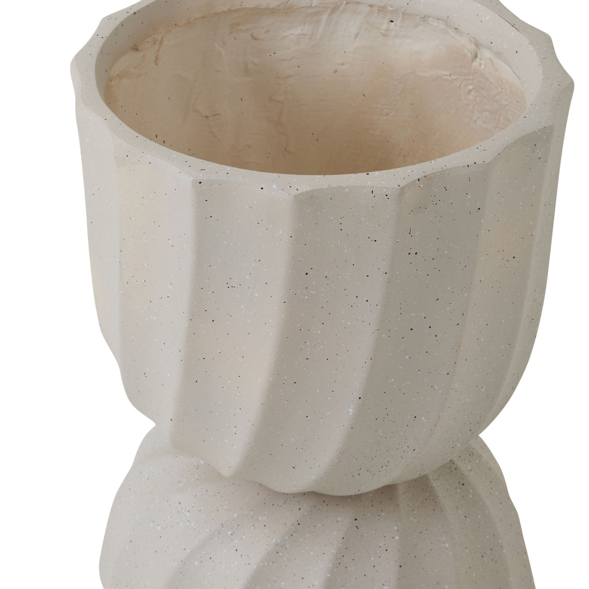 Twist Pedestal Planter White 50cm