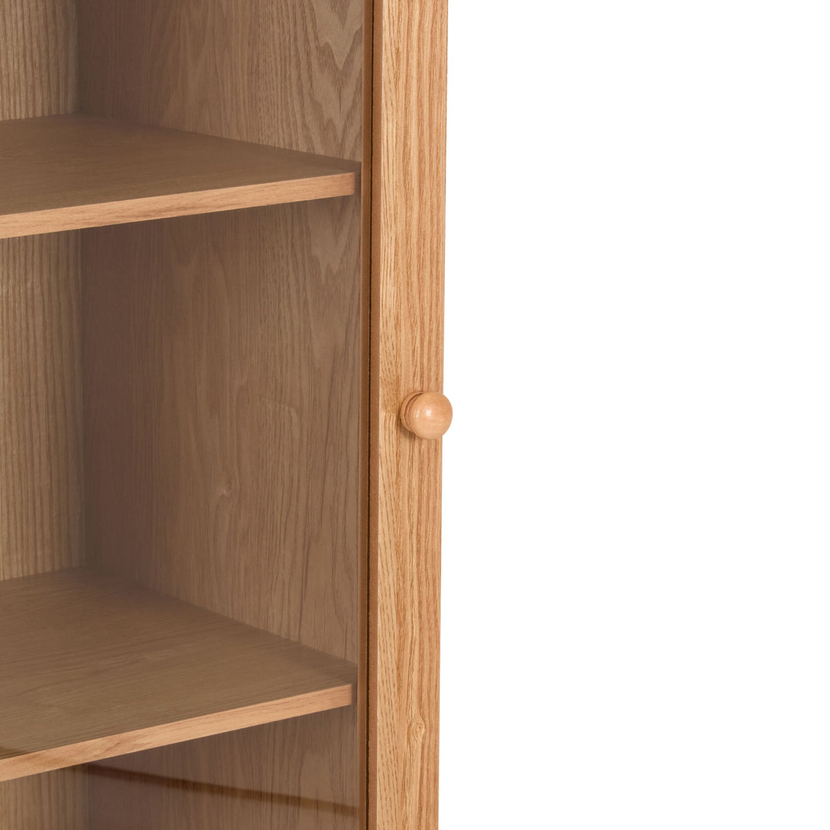 Paige Curved Display Cabinet Natural