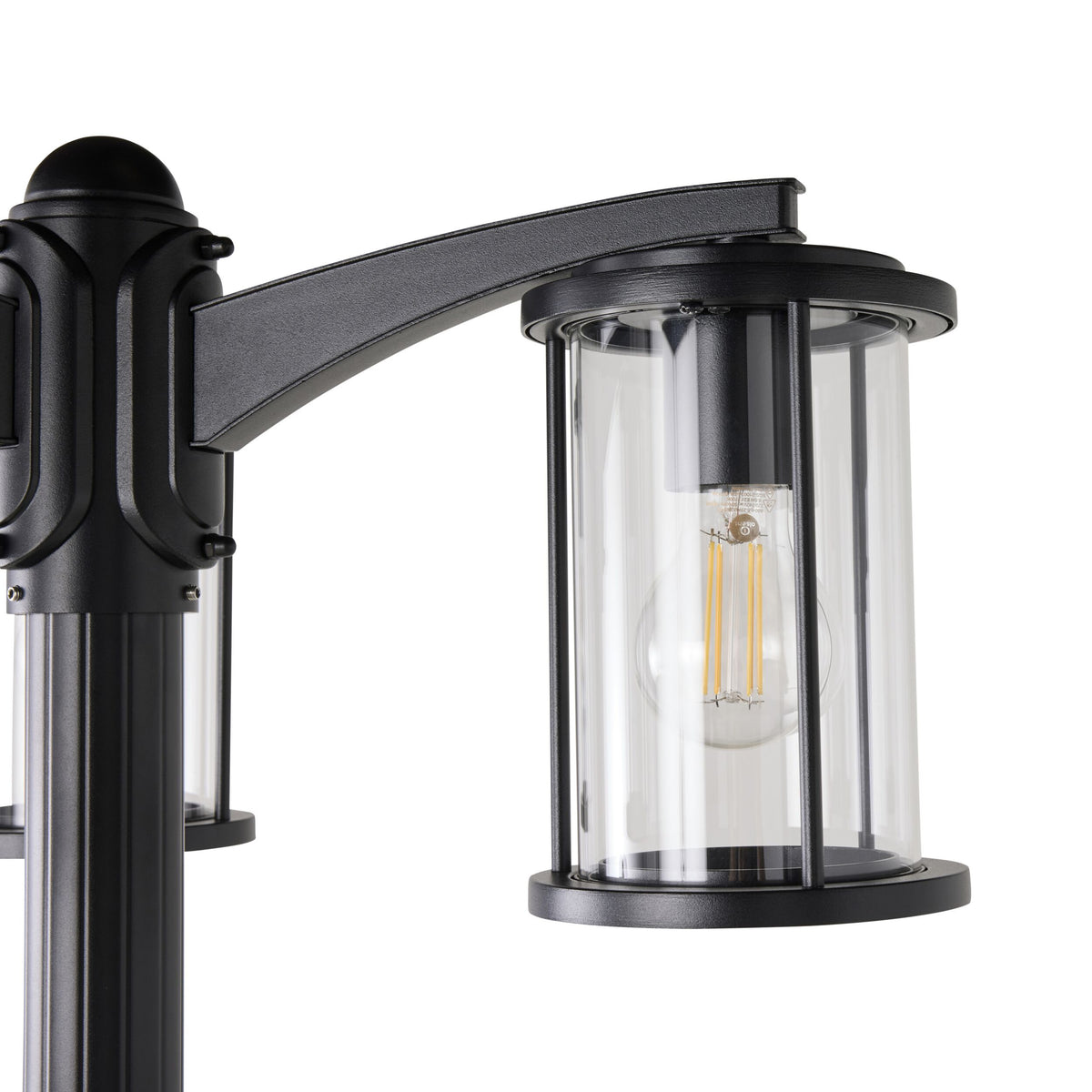 Dover 3 Light Exterior Lamp Post Black 200cm
