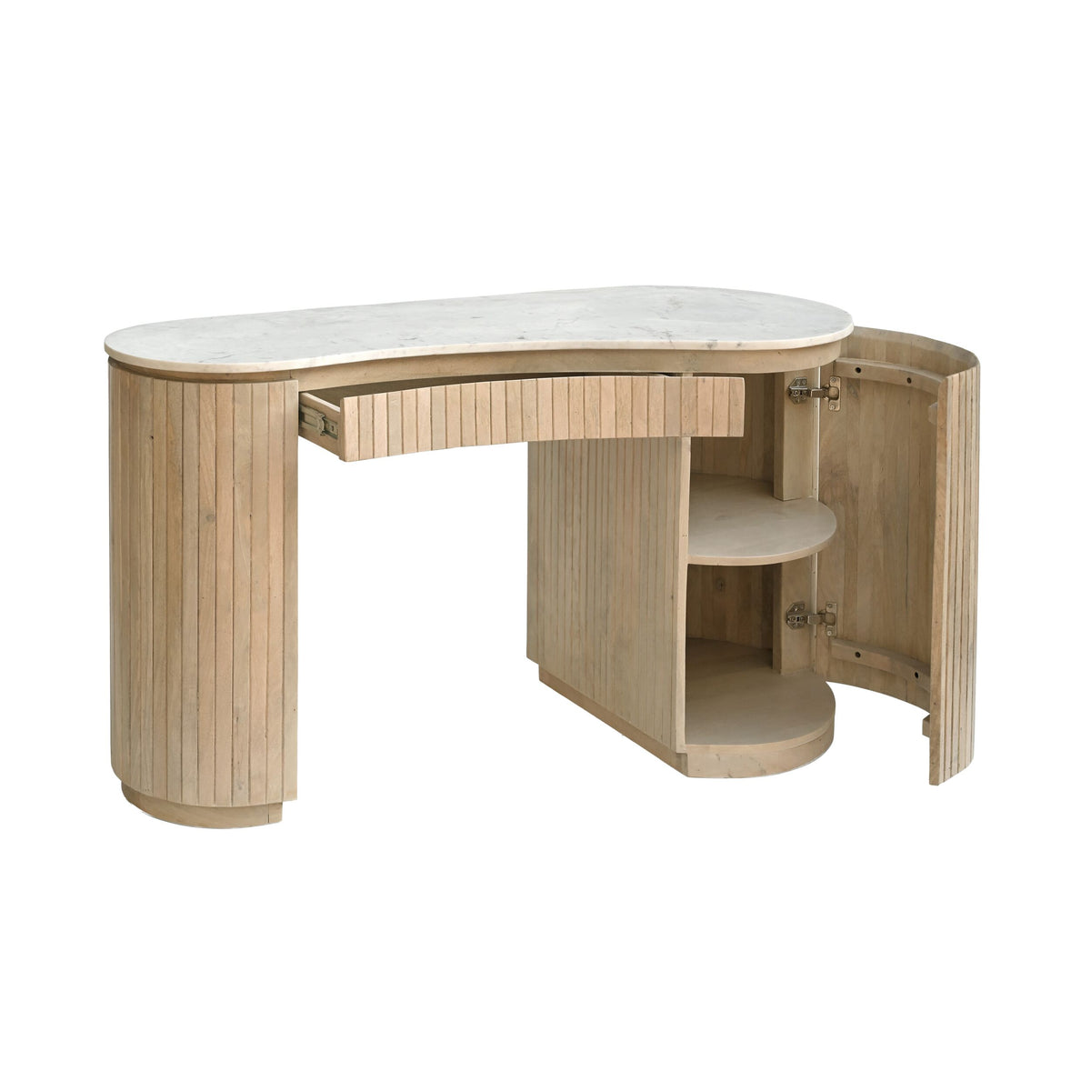 Deva Double Pedestal Desk Natural
