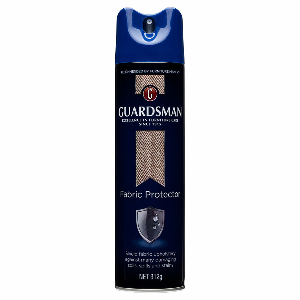 A 264g aerosol of Guardsman Fabric Protector forms an invisible shield to protect upholstered furniture from soils, spills, and stains.