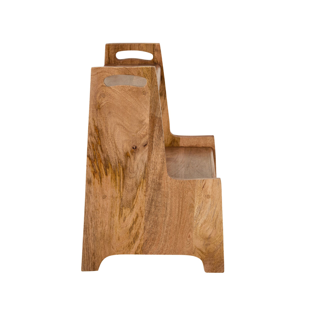 Sati Scalloped Wooden Step Stool