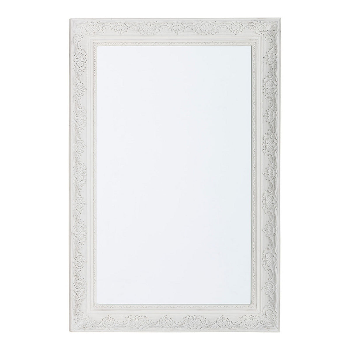 Quincy Antique White Mirror 90x60cm