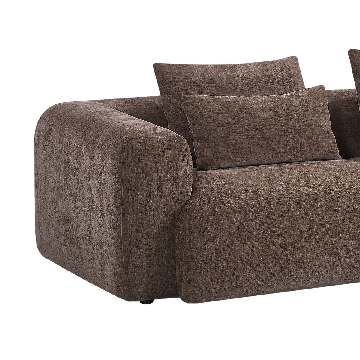 Torino 3 Seater Modular Chaise Chocolate