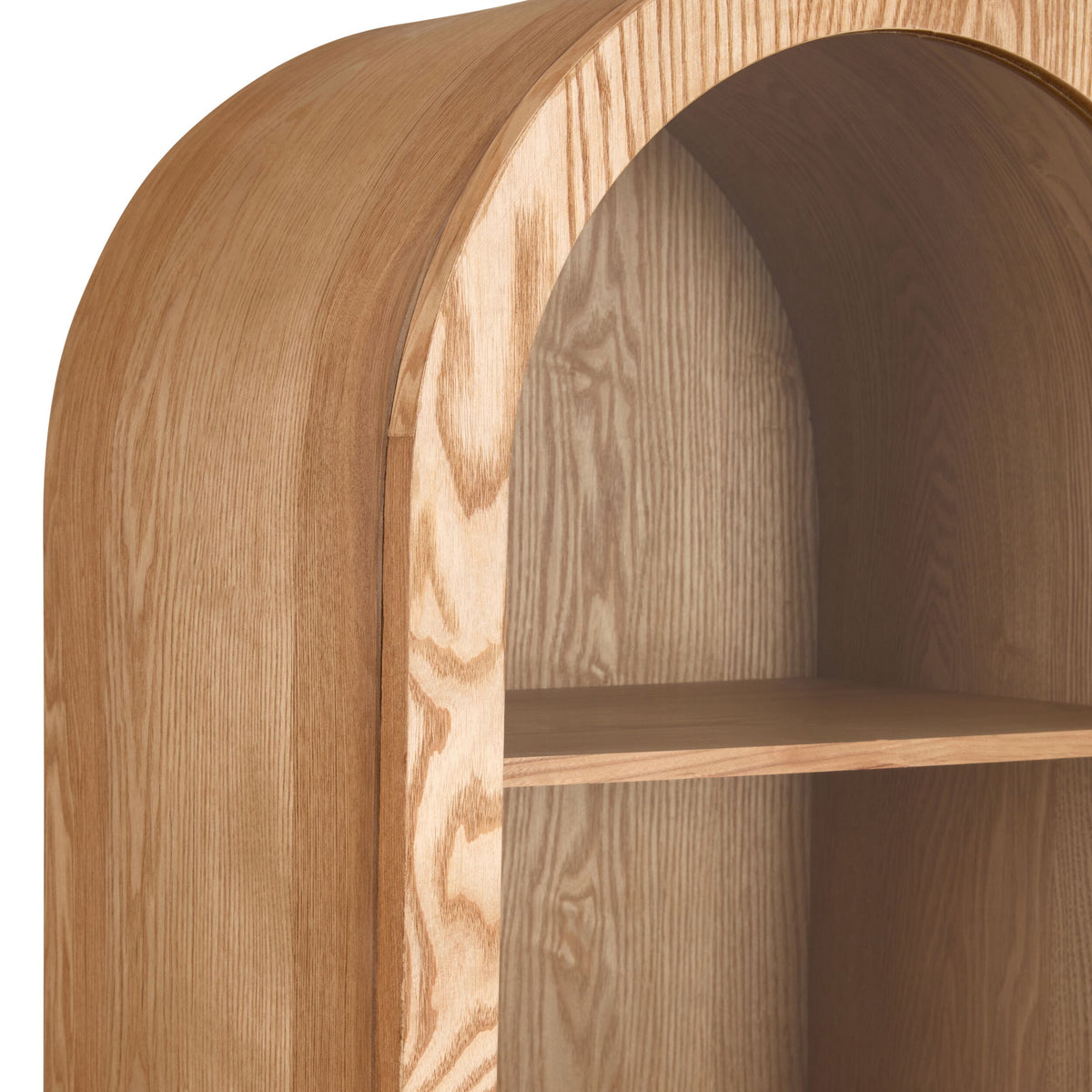 Paige Curved Display Cabinet Natural