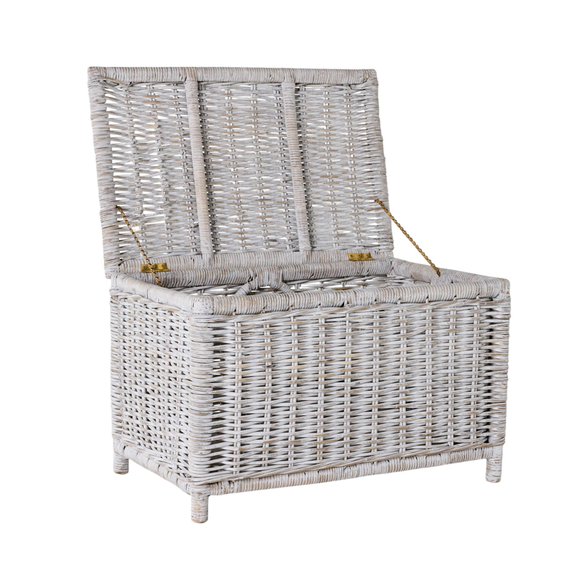 Lorne Blanket Box Large White Wash 78x51x51cm
