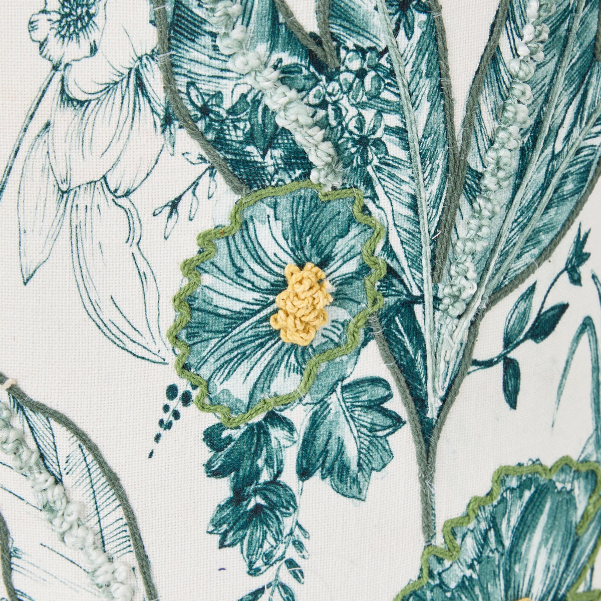 Embroidered Bloom Shade Green 35cm