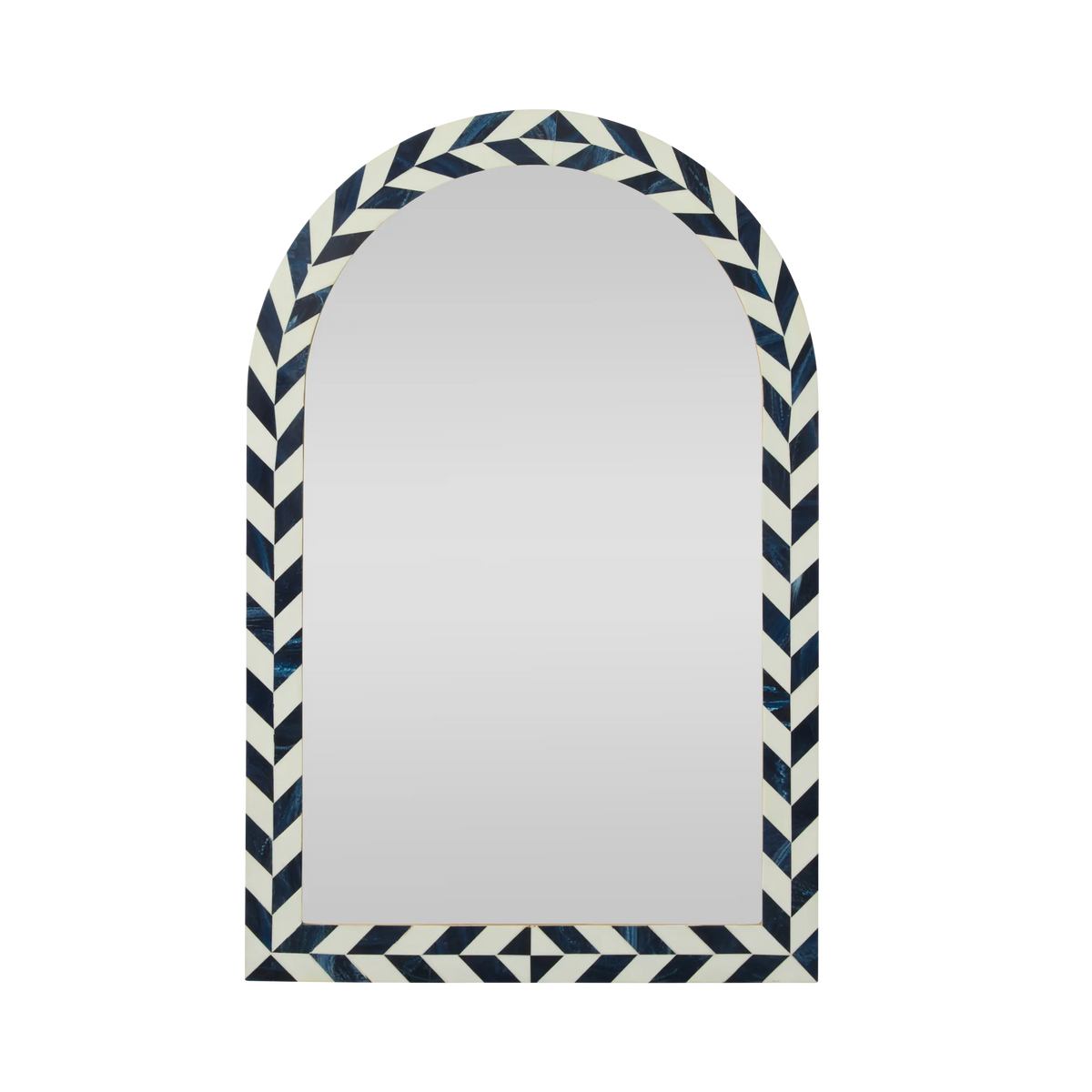 Paloma Arched Resin Inlay Mirror Riviera Blue