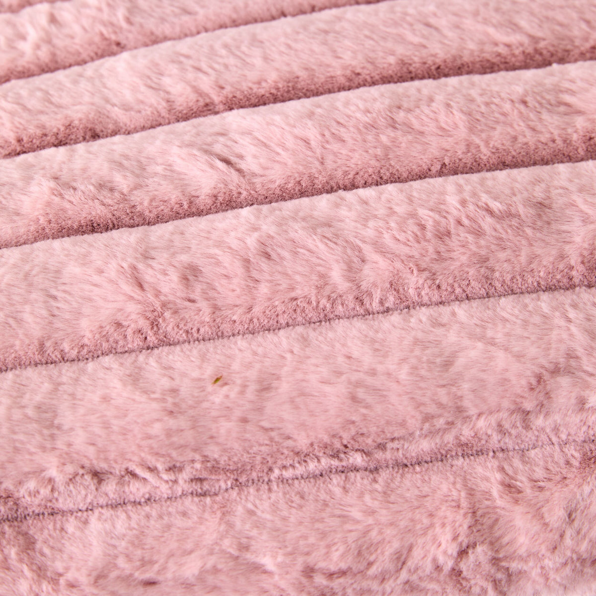 Luxe Rib Faux Fur Cushion Blush 55x35cm