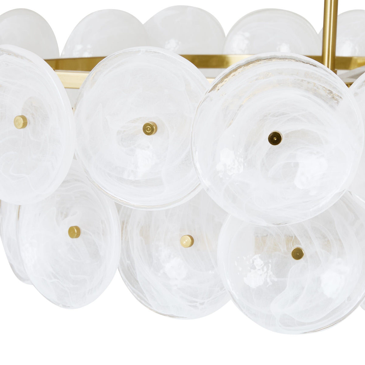 Sonny 8 Light Glass Chandelier Cloudy Milk 80cm