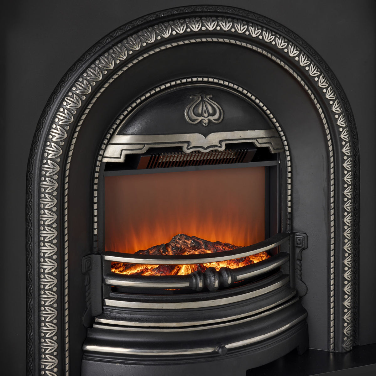 Belford Black Mantel with Regent Electric Insert Package